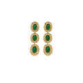 Green & Gold Drop Earrings