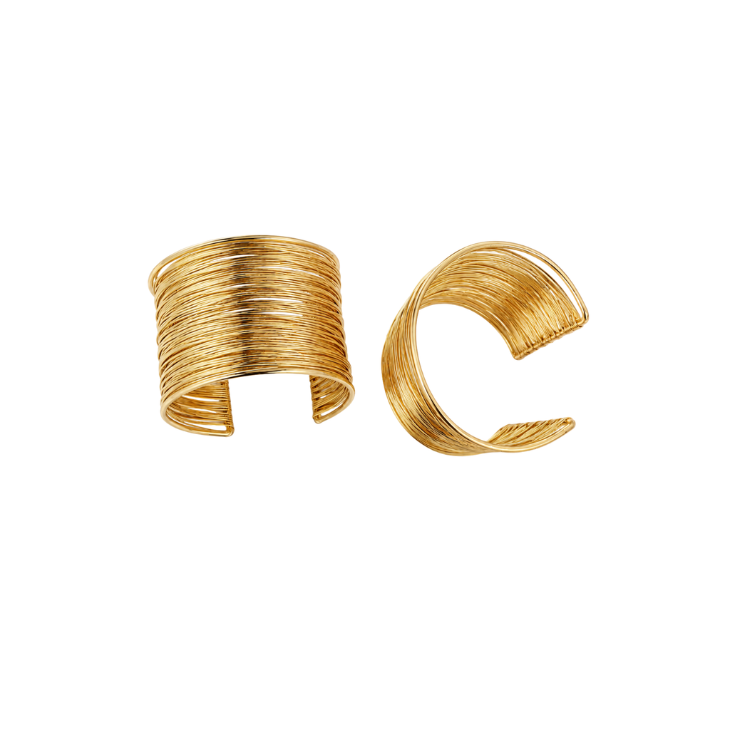 Gold Wire Cuff Bracelet