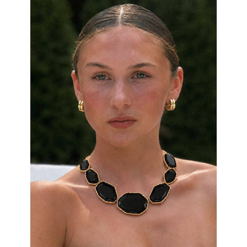 Black & Gold Statement Necklace